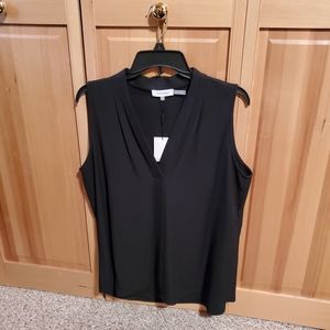 Calvin Klein Black Sleeveless Top Large NWT